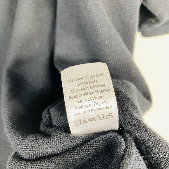 Coldwater Creek Plus Size 1X Short Sleeve Shrug Cardigan Sweater Black Cotton - Picture 4 of 4